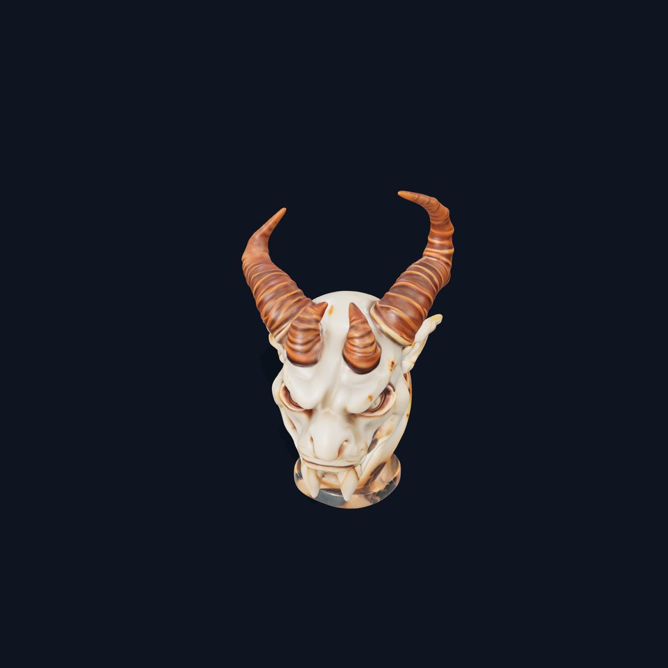 Marble Demon Bust model pack